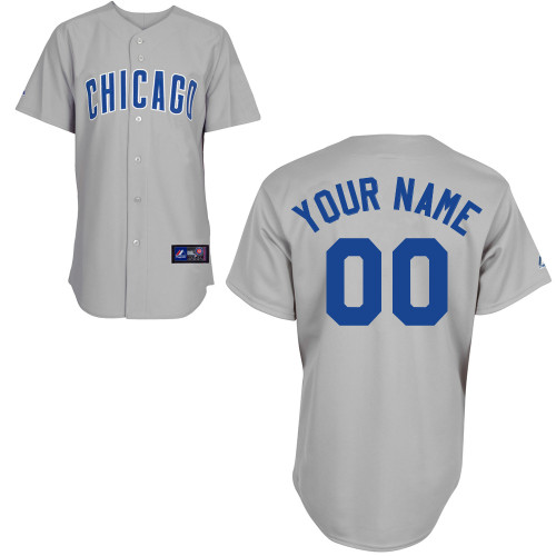 Customized Youth MLB jersey-Chicago Cubs Authentic Road Gray Baseball Jersey